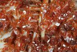 Ruby Red Vanadinite Crystals on Pink Barite - Morocco #82378-2